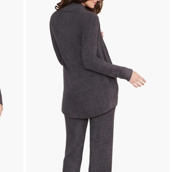 Barefoot Dreams CozyChic Lite Circle Cardigan Carbon Size M - Picture 2 of 10